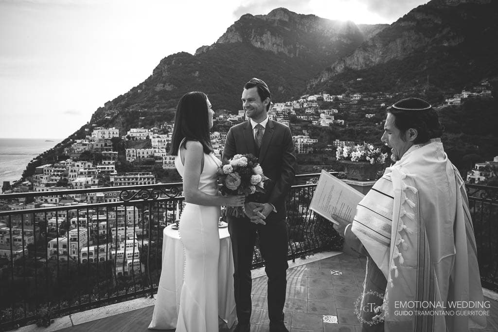 wedding ceremony at villa dei fisici in Positano