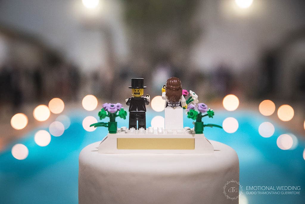 detail of the cake at a wedding in apulia
