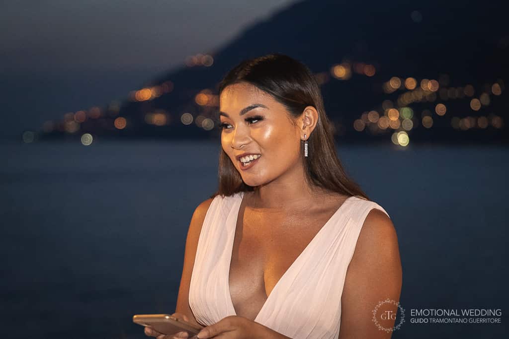 bridesmaid speech at a mixed wedding in Amalfi coast