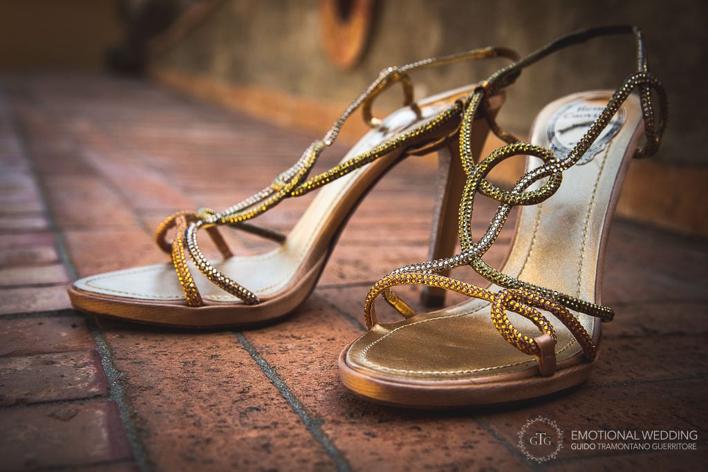 wedding shoes closeup