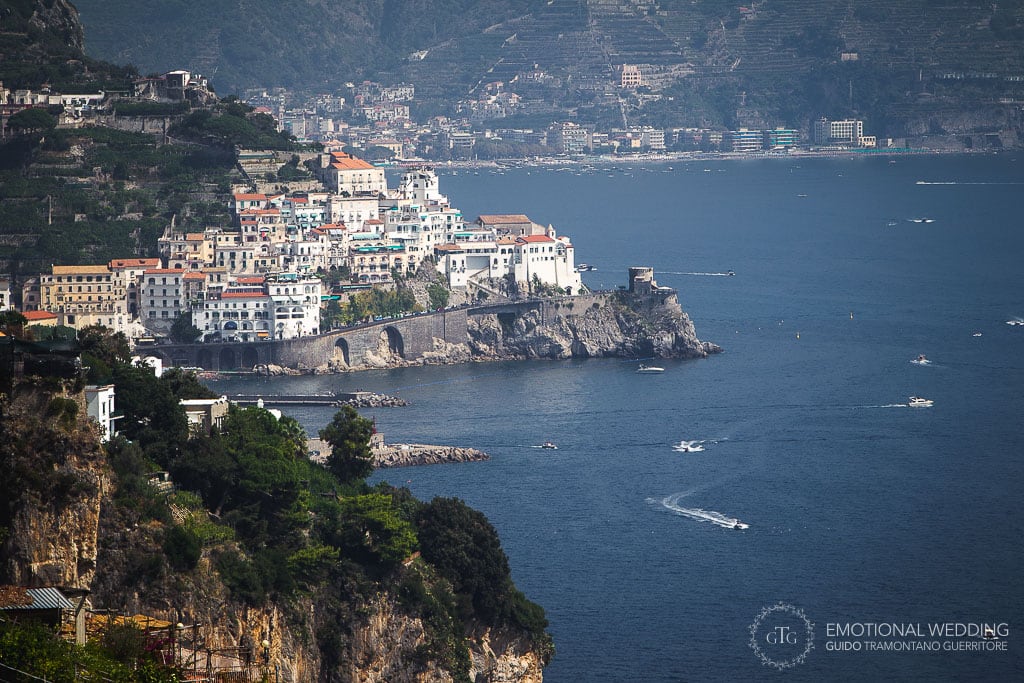 view of atrani, amalfi coast, italy