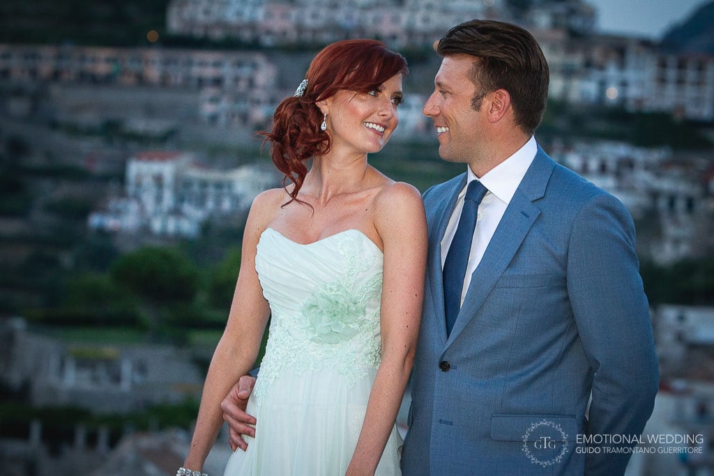 sposi all'hotel Caruso ad un matrimonio sudafricano in Italia