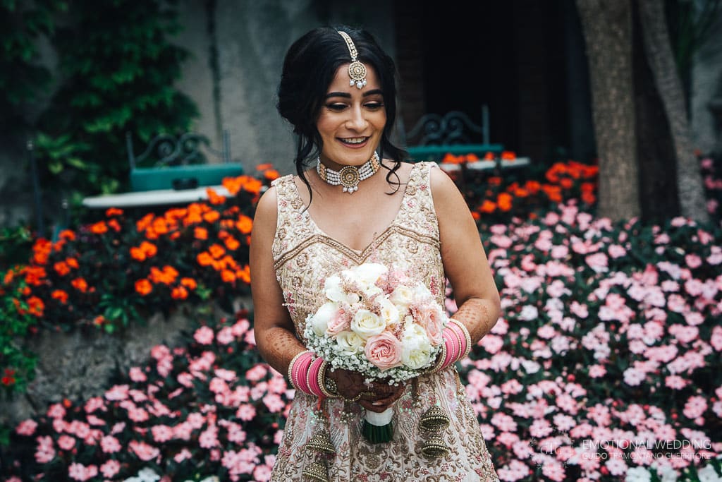 hindu bride at hotel Parsifal gardens in ravello