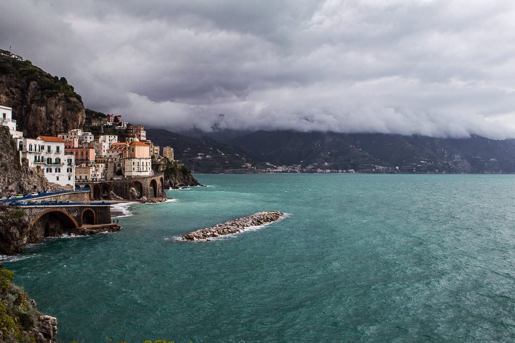 atrani storm in amalfi coast