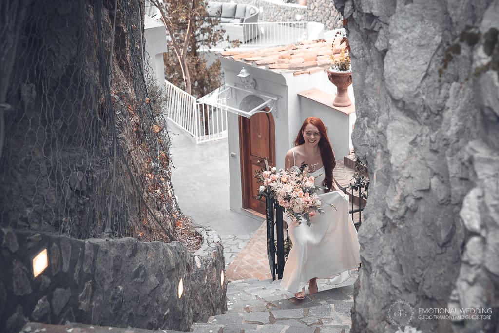bride going to elope at hotel tritone praiano