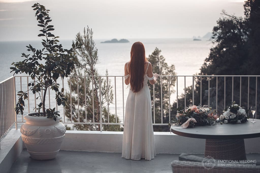 bride at hotel tritone elopement amalfi coast